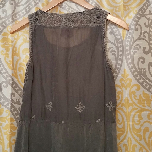 Johnny Was Grey Lace/Embroidery Dress, XS - Picture 8 of 12